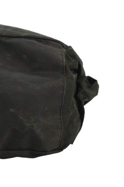 Prada Womens Drawstring Pocketed Shoulder Bag Brown
