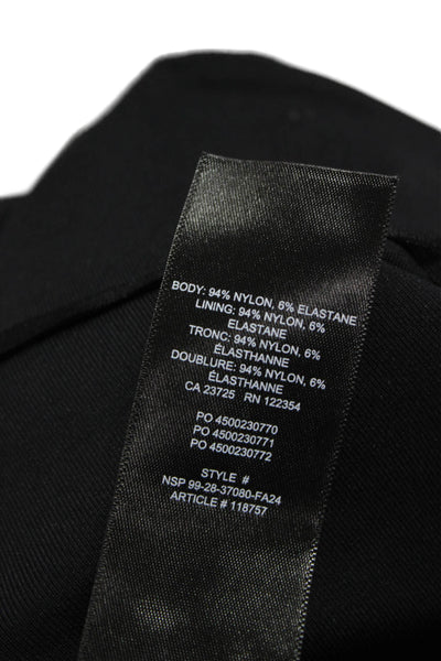 Aritzia Womens One Piece Sleeveless Square Neck Black Nylon Solid Size L