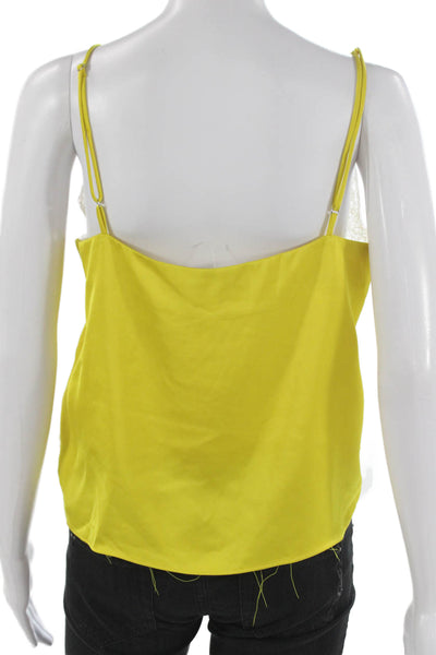 Zara Womens Camisole Yellow Cotton V-Neck Sleeveless Size M