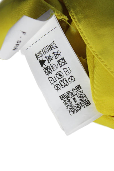 Zara Womens Camisole Yellow Cotton V-Neck Sleeveless Size M
