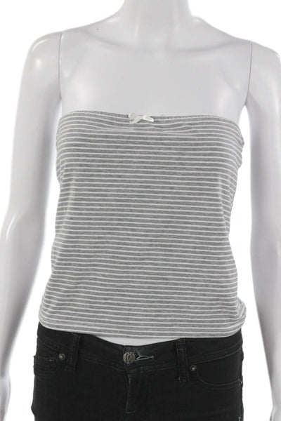 Edikted Teens Womens Basic Striped Square Neck Cotton Tank Sleeveless Size XL