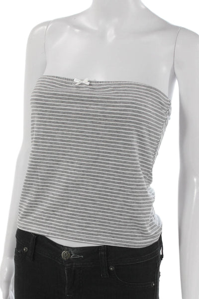 Edikted Teens Womens Basic Striped Square Neck Cotton Tank Sleeveless Size XL