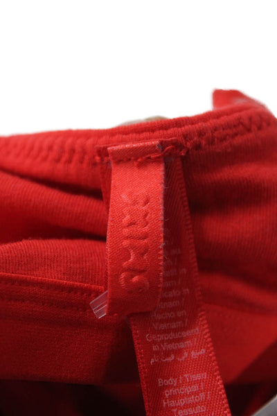 Skims Women Red Cotton Square Neck Sleeveless Tank Size L