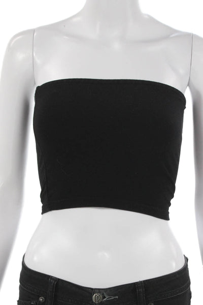 Zara Women Basic Sleeveless Mock Neck Cotton Tank Black Size L