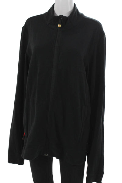 Lululemon Womens Track Jacket Black Polyester Zip Size L