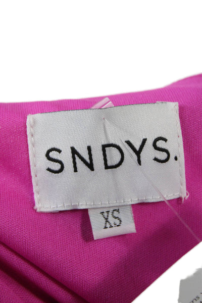 SNDYS. Womens Pink Strapless Mini Cotton Dress Pullover Size XS