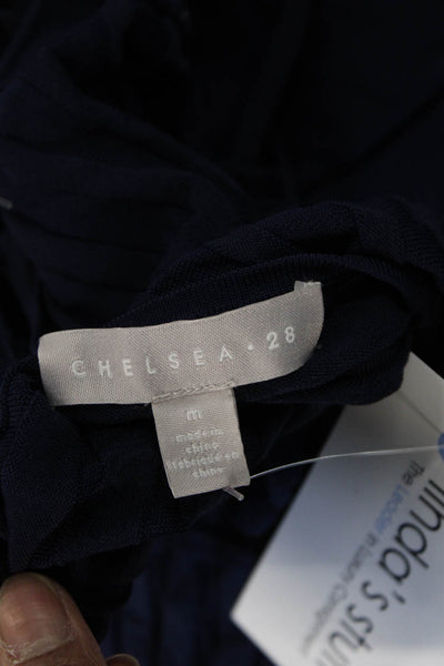 Chelsea 28 Women Tank Dress Blue Rayon V Neck Sleeveless Knee Size M