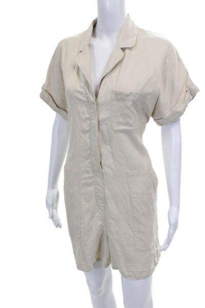 Stockholm Atelier & Other Stories Womens Beige Romper Short Sleeve Size 38