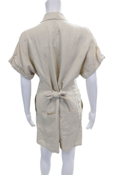 Stockholm Atelier & Other Stories Womens Beige Romper Short Sleeve Size 38