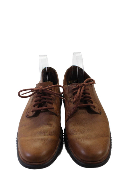 Cole Haan Mens Leather Lace Up Casual Oxford Shoes Brown Size 7.5