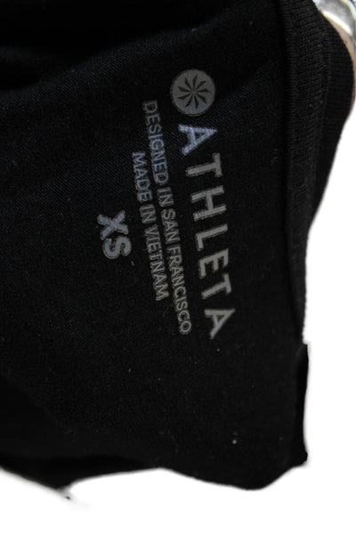 Athleta Womens Basic Black Polyester Sleeveless Tank Round Neck Size XS