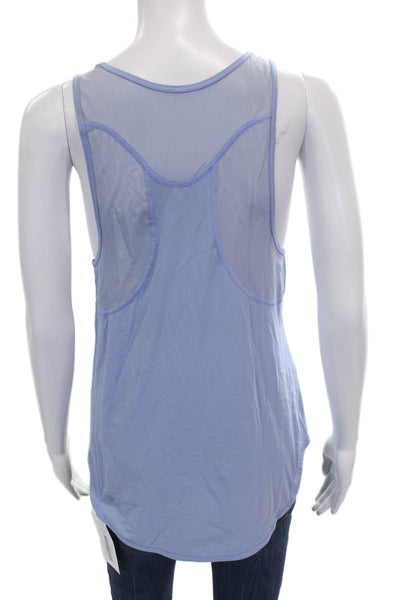Lululemon Women Basic Sleeveless Scoop Neck Tank Top Blue Polyester Size 6