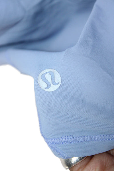 Lululemon Women Basic Sleeveless Scoop Neck Tank Top Blue Polyester Size 6