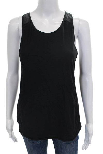 Lululemon Womens Basic Black Sleeveless Tank Nylon Round Neck Size 6