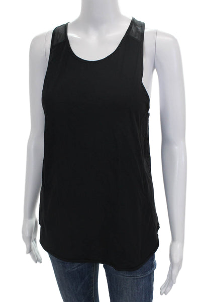 Lululemon Womens Basic Black Sleeveless Tank Nylon Round Neck Size 6