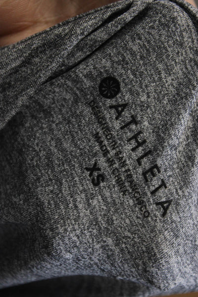 Athleta Womens Basic Sleeveless Tank Gray Round Neck Polyester Blend Size XS