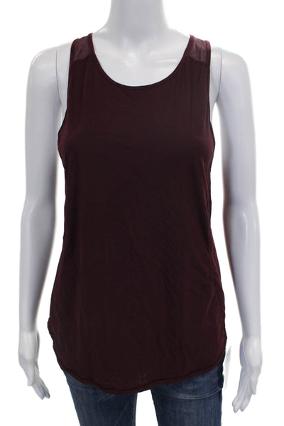 Lululemon Womens Red Basic Tank Sleeveless Polyester Blend Size 6