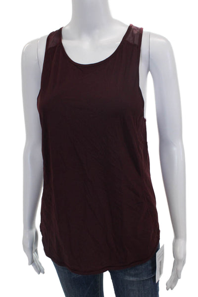 Lululemon Womens Red Basic Tank Sleeveless Polyester Blend Size 6
