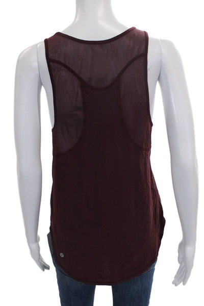 Lululemon Womens Red Basic Tank Sleeveless Polyester Blend Size 6