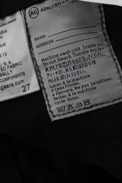 AG Adriano Goldschmied Women Skinny Black Jeans Cotton Size 27