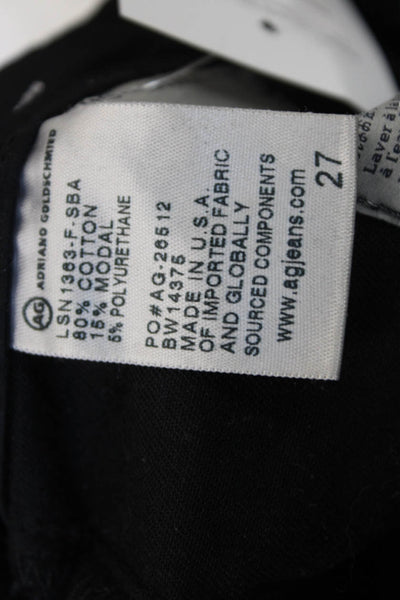AG Adriano Goldschmied Women Skinny Black Jeans Cotton Size 27