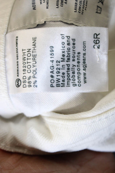 AG Adriano Goldschmied Women Ankle Jeans White Size 26