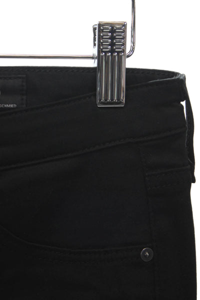 AG Adriano Goldschmied Womens Black Mid Rise Ankle Jeans 28in Inseam Size 25