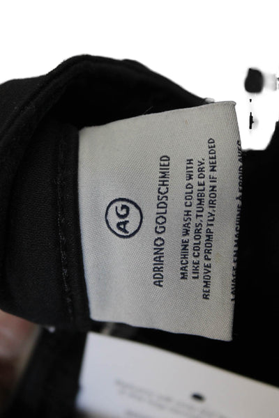 AG Adriano Goldschmied Womens Black Mid Rise Ankle Jeans 28in Inseam Size 25