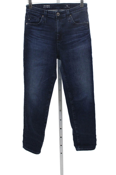 AG Adriano Goldschmied Womens Straight Jeans Blue Cotton Size 25