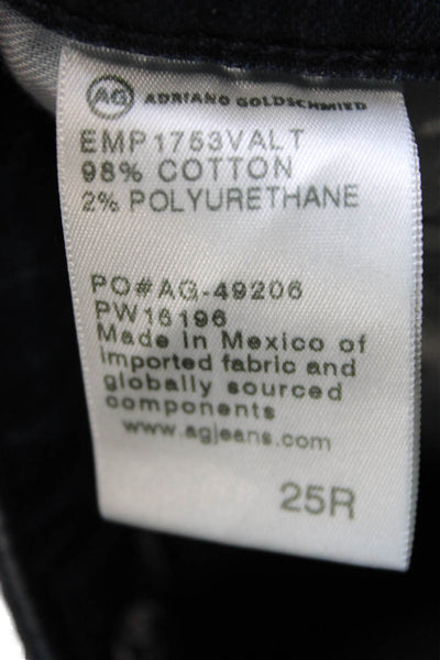AG Adriano Goldschmied Womens Straight Jeans Blue Cotton Size 25
