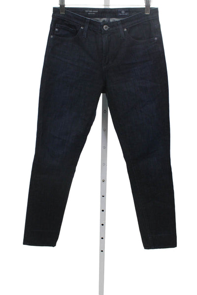 AG Adriano Goldschmied Women Ankle Jeans Blue Cotton Blend Button Fly Size 26