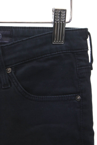 AG Adriano Goldschmied Women Blue Cropped Mid Rise Cotton Jeans Size 26