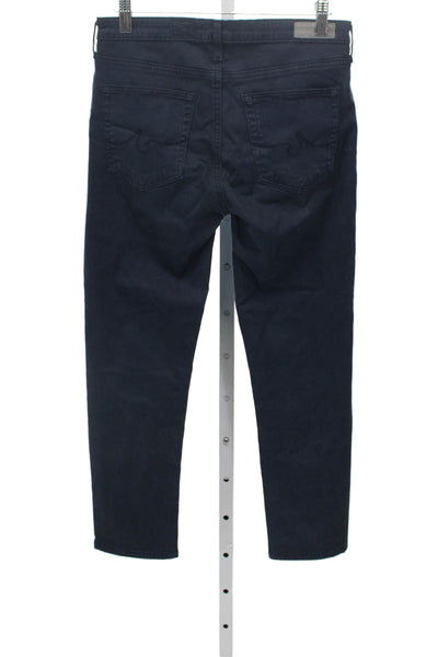 AG Adriano Goldschmied Women Blue Cropped Mid Rise Cotton Jeans Size 26
