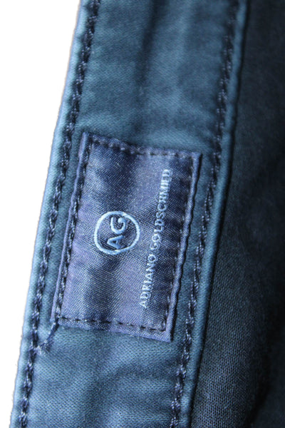 AG Adriano Goldschmied Women Blue Cropped Mid Rise Cotton Jeans Size 26