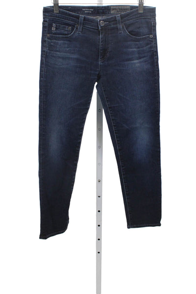 AG Adriano Goldschmied Womens Cropped Jeans Blue Cotton Size 27