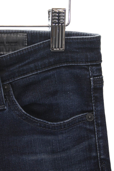 AG Adriano Goldschmied Womens Cropped Jeans Blue Cotton Size 27