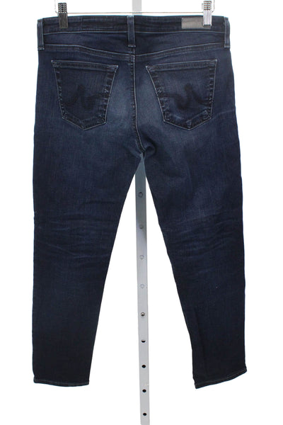 AG Adriano Goldschmied Womens Cropped Jeans Blue Cotton Size 27