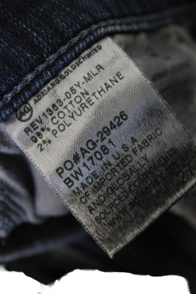 AG Adriano Goldschmied Womens Cropped Jeans Blue Cotton Size 27