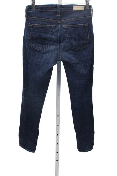 AG Adriano Goldschmied Women Ankle Jeans Blue Mid Rise Cotton Size 25