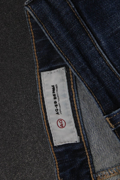 AG Adriano Goldschmied Women Ankle Jeans Blue Mid Rise Cotton Size 25