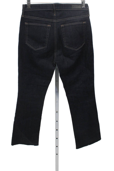 AG Adriano Goldschmied Women Cropped Blue Jeans High Rise Cotton Size 26