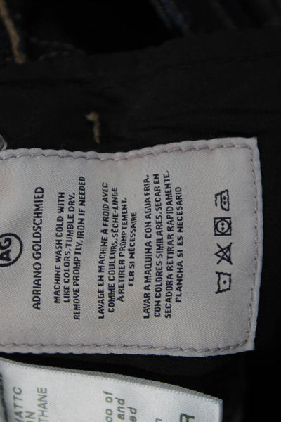 AG Adriano Goldschmied Women Cropped Blue Jeans High Rise Cotton Size 26