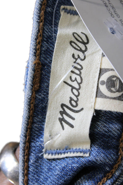 Madewell Women Cropped Blue Jeans Mid Rise 28 Inseam Size 25