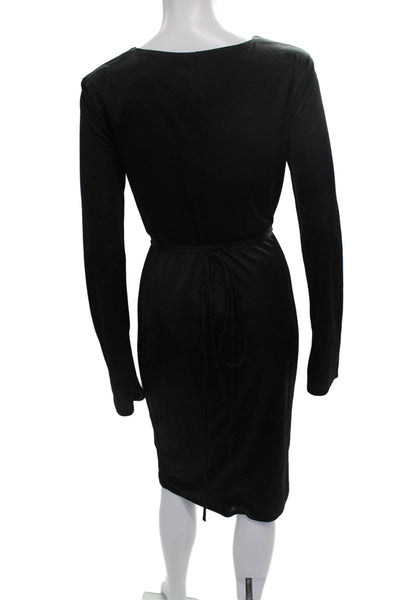 Love Whit by Whitney Port Womens Bodycon Midi Dress Black Long Sleeve Size S