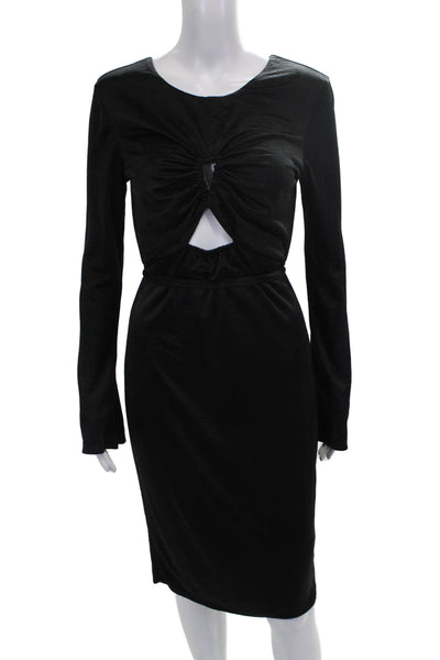 Love Whit by Whitney Port Women Bodycon Dress Black Long Sleeve Size S