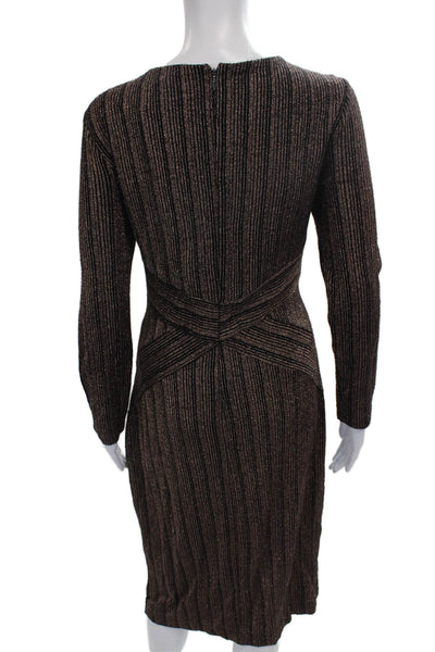 Rachel Rachel Roy Womens Bodycon Striped VNeck Long Sleeve Dress Black Size 2XL