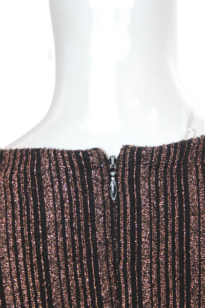 Rachel Rachel Roy Womens Bodycon Striped VNeck Long Sleeve Dress Black Size 2XL