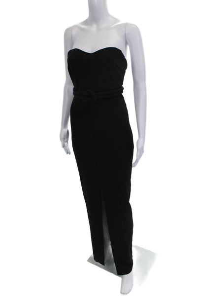 Jewel Badgley Mischka Women Sheath Dress Black Sweetheart Sleeveless Size 0