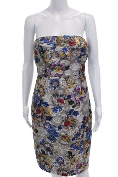 J Crew Women Sheath Dress Multicolor Square Neck Sleeveless Short Size 10