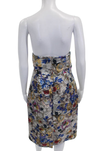 J Crew Women Sheath Dress Multicolor Square Neck Sleeveless Short Size 10